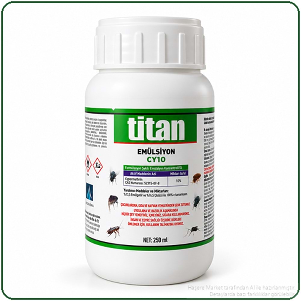 Titan Emülsiyon CY10 Kokulu Haşere İlacı | 250 Ml