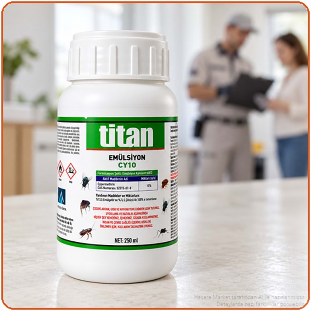 Titan Emülsiyon CY10 Kokulu Haşere İlacı | 250 Ml
