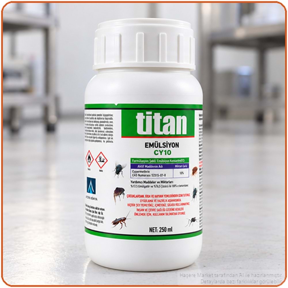 Titan Emülsiyon CY10 Kokulu Haşere İlacı | 250 Ml