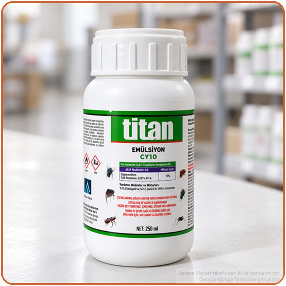 Titan Emülsiyon CY10 Kokulu Haşere İlacı | 250 Ml