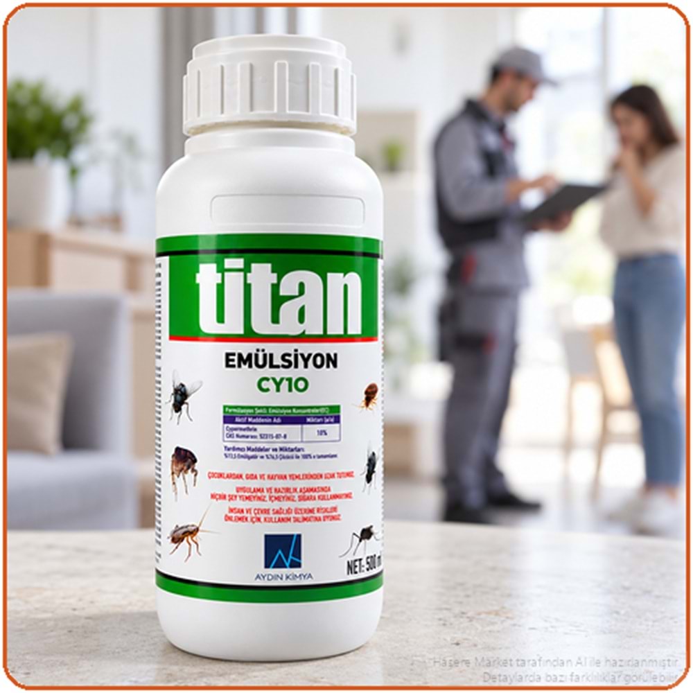 Titan Emülsiyon CY10 Kokulu Haşere İlacı | 500 Ml