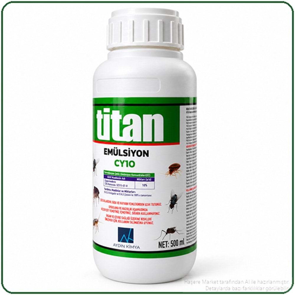 Titan Emülsiyon CY10 Kokulu Haşere İlacı | 500 Ml