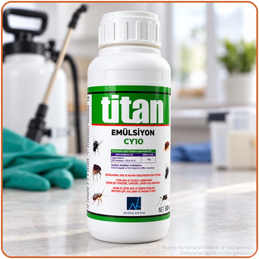 Titan Emülsiyon CY10 Kokulu Haşere İlacı | 500 Ml
