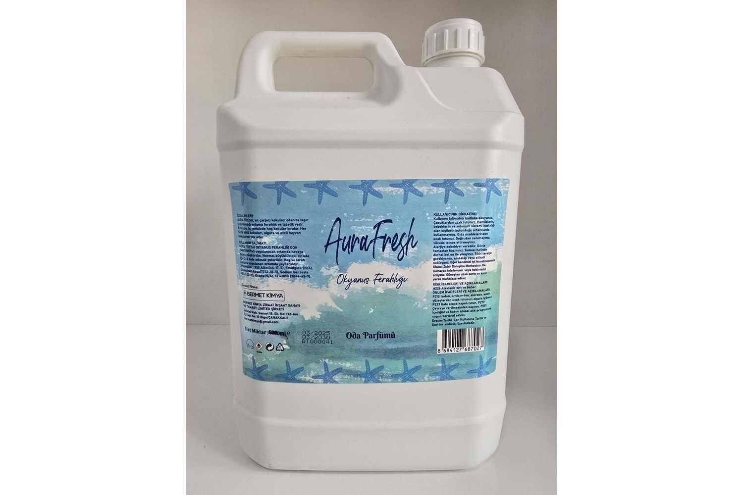 Aura Fresh Bermet Kimya Okyanus Ferahlığı Oda Spreyi | 5 Litre