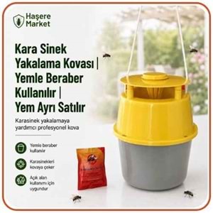 Kara Sinek Yakalama Kovası | Yemle Beraber Kullanılır | Yem Ayrı Satılır