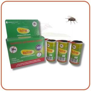 Bytrap Yapışkan Sinek Bandı | 1 Pakette 3 Rulo