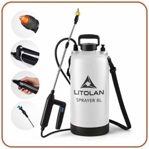 Litolan Elektrikli Püskürtücü Şarjlı Otomatik Sırt İlaçlama Pompası | 8 Litre