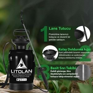 Lıtolan 5 Lt 2 si 1 Arada Foamer Pompa |5 Litre