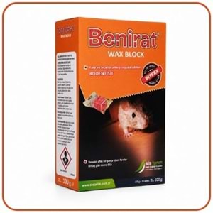 Bonirat Pasta Fare Zehiri Paket | 100 Gr | Bonirat Wax Blok Fare Zehiri Kutu | 100 Gr