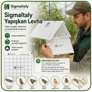 Sigmaitaly Delta Tuzaklar İçin Yapışkan Tabla | Feromon ve Delta Tuzak Ayrı Satılır