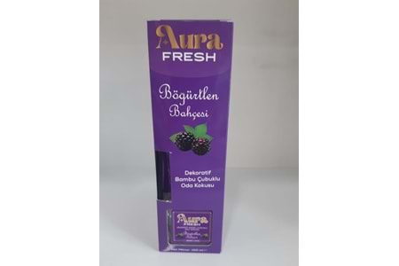 Aura Fresh Bermet Kimya Böğürtlen Bahçesi Bambu Çubuklu Dekoratif Oda Kokusu| 100 Ml