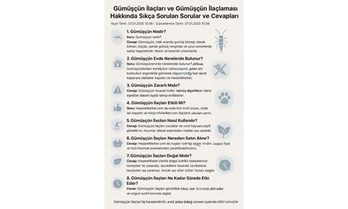 Gümüşçün İlaçları ve Gümüşçün İlaçlaması Hakkında Sıkça Sorulan Sorular ve Cevapları