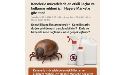 Kenelerle mücadelede en etkili ilaçlar ve kullanım rehberi için Haşere Market e göz atın!