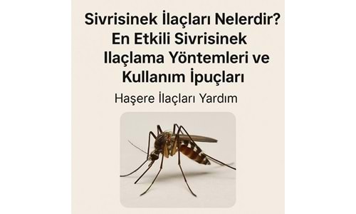 Sivrisinek İlaçları Nelerdir? En Etkili Sivrisinek İlaçlama Yöntemleri ve Kullanım İpuçları