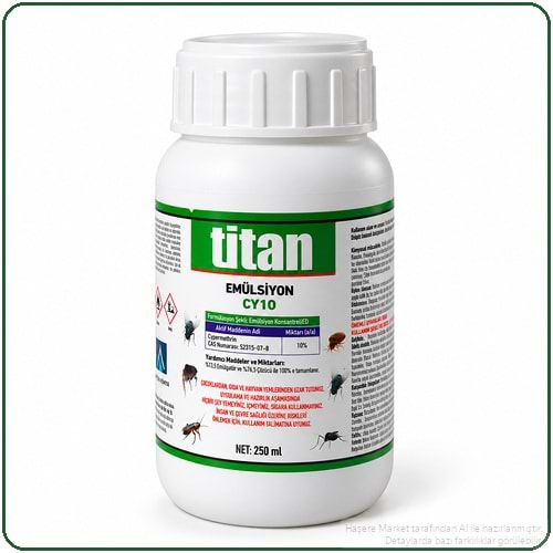 Titan Emülsiyon CY10 Kokulu Haşere İlacı | 250 Ml