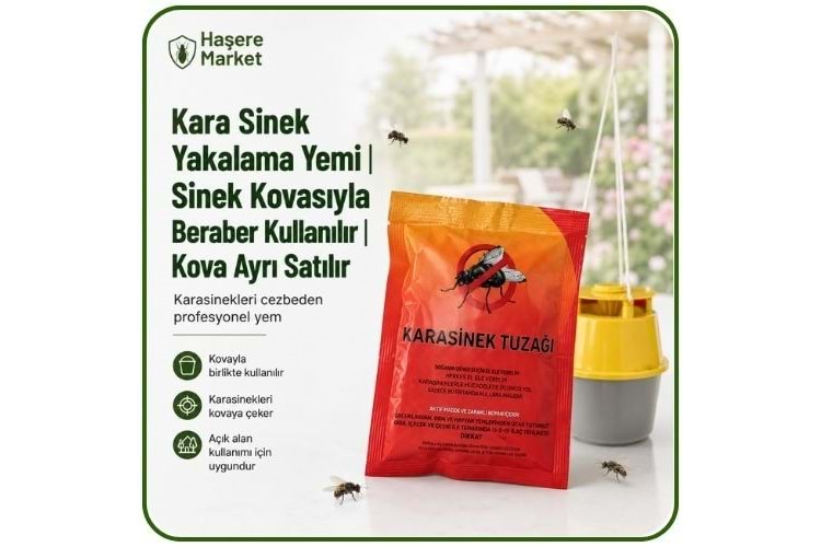 Kara Sinek Yakalama Yemi | Sinek Kovasıyla Beraber Kullanılır | Kova Ayrı Satılır