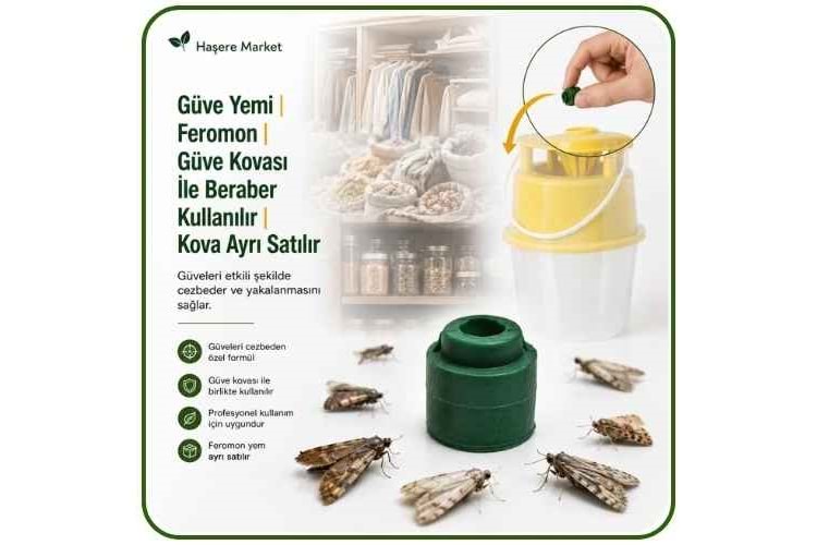 Güve Feromon Kapsülü | Güve Kovası İle Beraber Kullanılır | Kova Ayrı Satılır