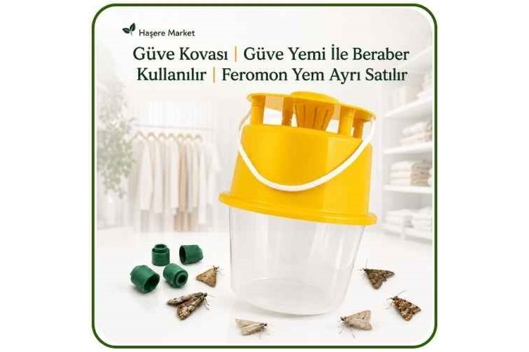 Güve Yakalama Kovası | Güve Yemi İle Beraber Kullanılır | Feromon Yem Ayrı Satılır