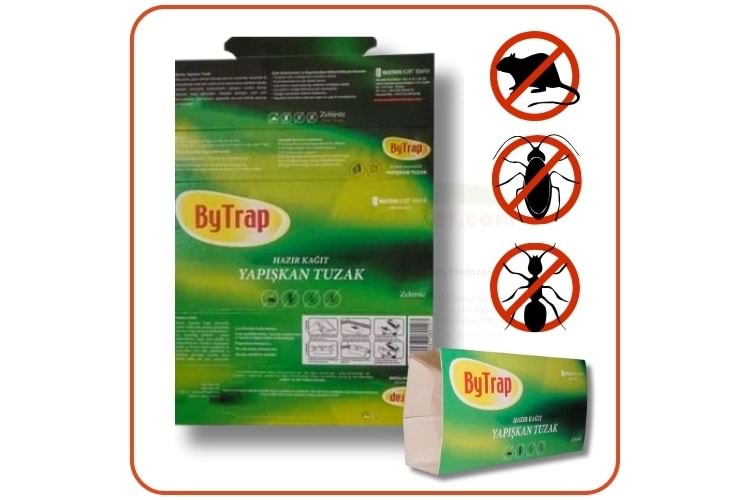Bytrap Hazır Kağıt Fare ve Böcek Yapışkanı | 1 Pakette 2 Adet