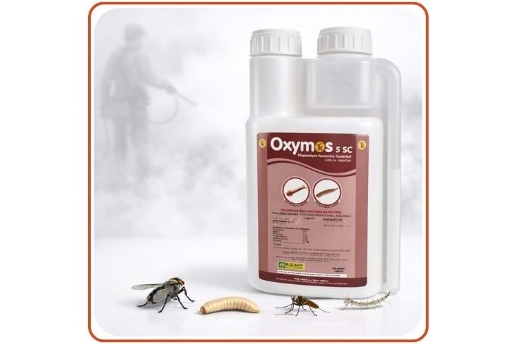 Oxymos 5 SC Larvasit Haşere | Karasinek | Sivrisinek | 1 Litre