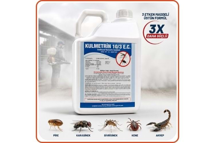 Kulmetrin 10/3 EC Kokulu Haşere İlacı | 5 Litre