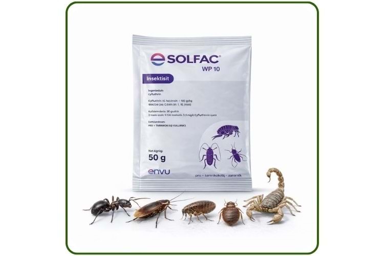 Bayer-Envu Solfac WP 10 Toz Haşere Öldürücü | 50 Gram