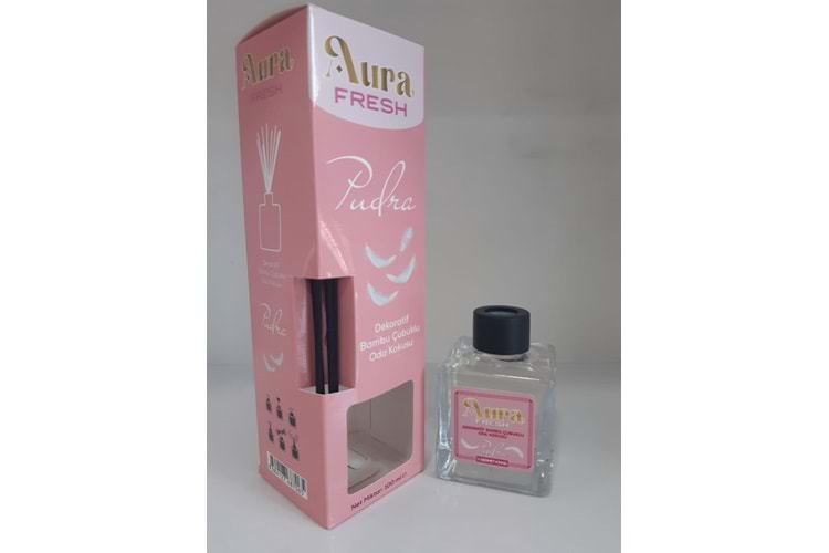 Aura Fresh Bermet Kimya Pudra Bambu Çubuklu Dekoratif Oda Kokusu| 100 Ml
