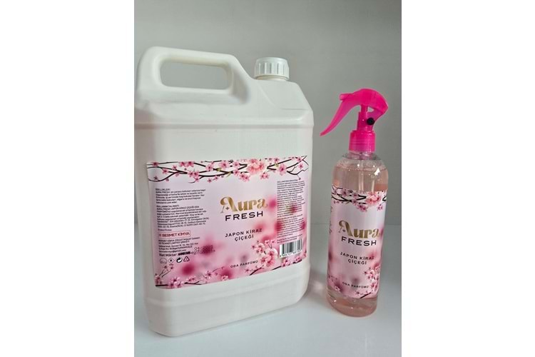 Aura Fresh Bermet Kimya Japon Kiraz Çiçeği Oda Spreyi | 5 Litre+Aura Fresh Bermet Kimya Japon Kiraz Çiçeği Oda Spreyi | 400 Ml