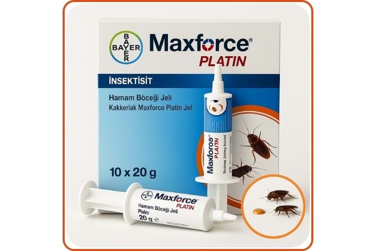 Bayer Maxforce Platin Hamamböceği Kaloriferböceği Jeli | 20 Gram | 1 Adet Jel Fiyatıdır