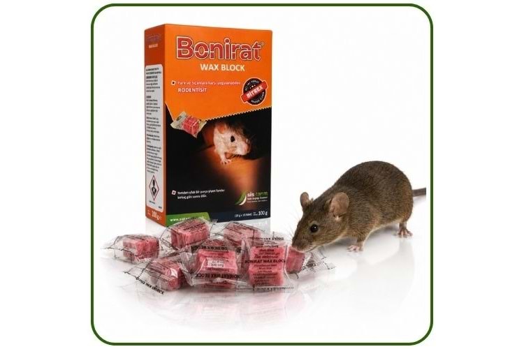 Bonirat Mum Blok Fare Zehiri Kutu | 100 Gr