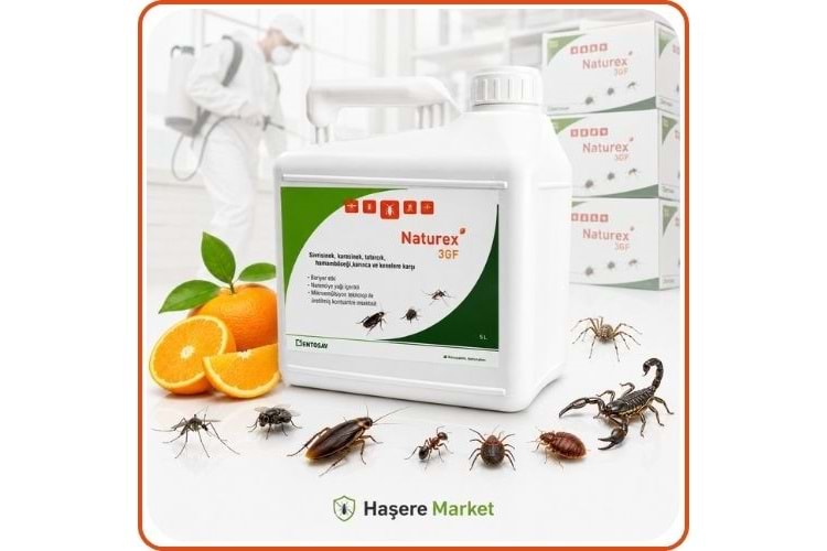 Naturex 3 GF Portakal Kokulu Haşere İlacı | 5 Litre