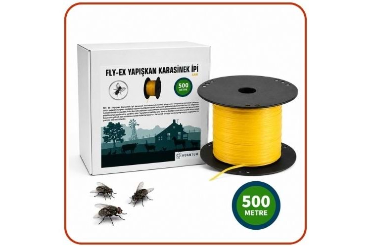 Fly-ex Yapışkan Karasinek İpi | 500 Metre