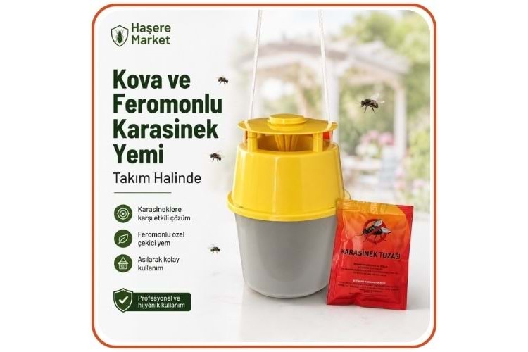 Kara Sinek Yakalama Tuzağı | Kova ve Yem Takım Halinde
