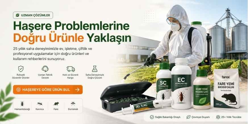 Hamamböceği, karınca, fare, sivrisinek ve diğer haşereler için profesyonel ürünler ve kullanım rehberleri