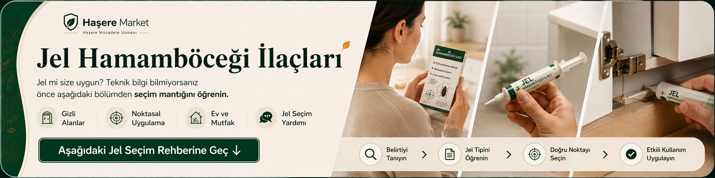 Mutfak, banyo ve cihaz çevresinde doğru jel ürününü; uygulama alanı, yoğunluk ve ambalaj ihtiyacına göre seçin.