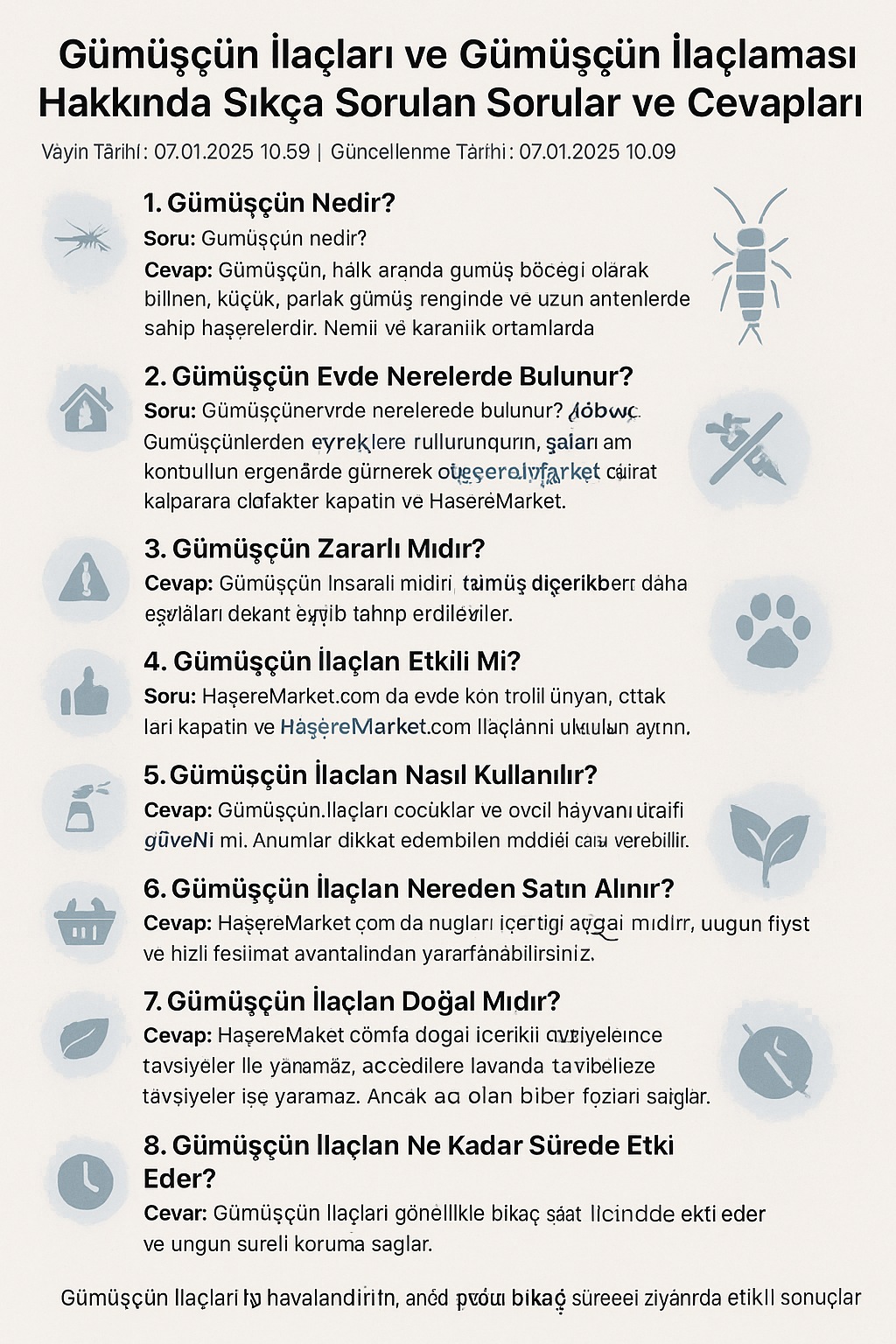 Gümüşçün İlaçları ve Gümüşçün İlaçlaması Hakkında Sıkça Sorulan Sorular ve Cevapları