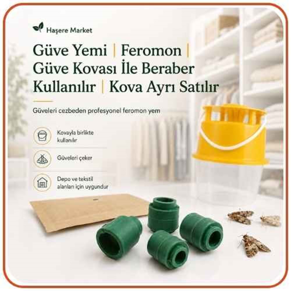 Güve Feromon Kapsülü | Güve Kovası İle Beraber Kullanılır | Kova Ayrı Satılır