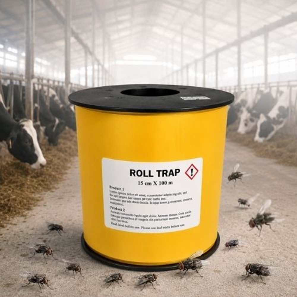 Roll Trap Yapışkanlı Sinek Tuzağı | 15 cm x 100 Metre