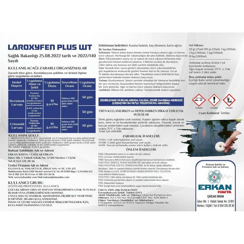 Laroxyfen Plus Wt Tablet Larvasit 2 Kg