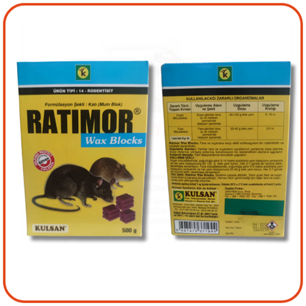 Ratimor Wax Mum Blok Fare Zehiri | 500 Gram