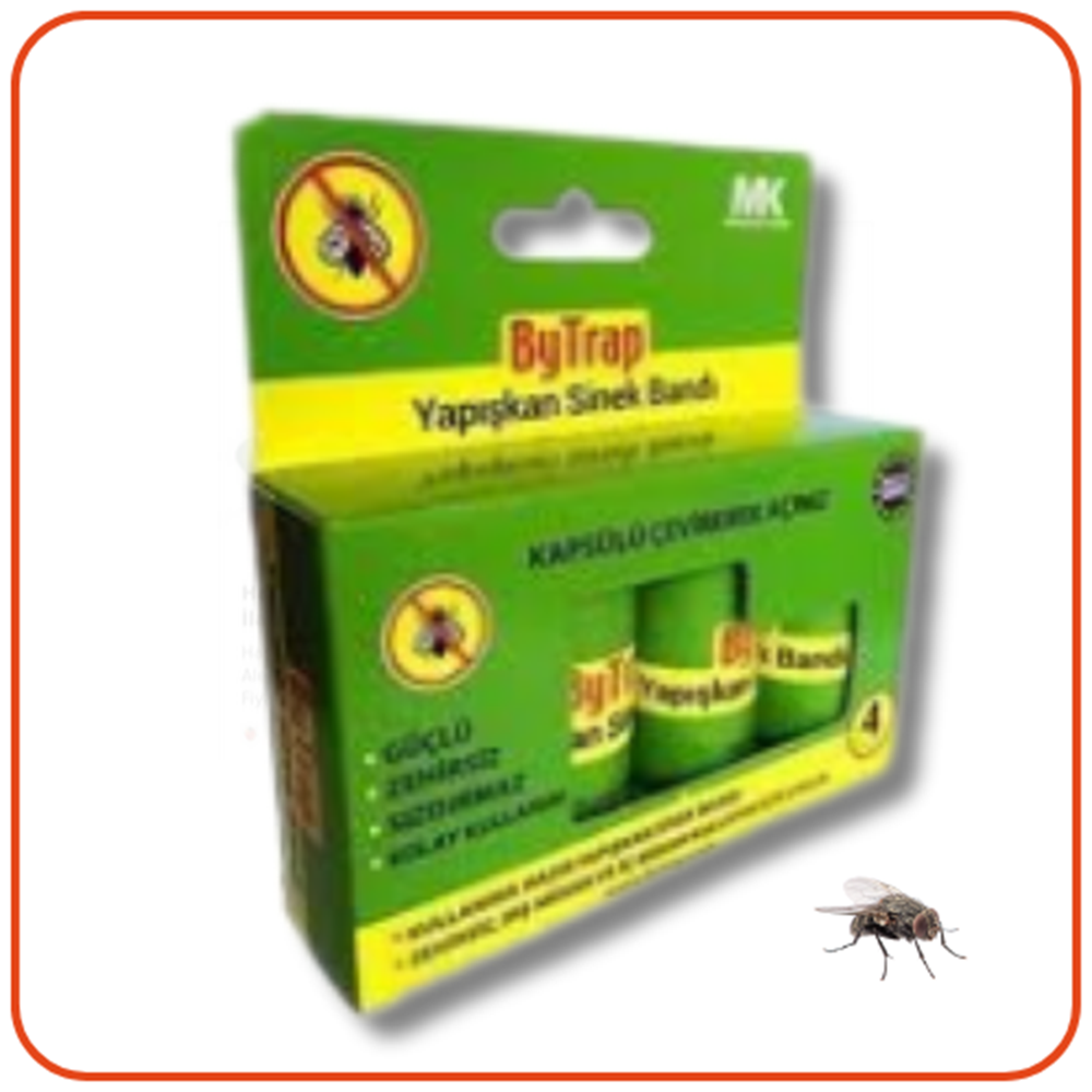 Bytrap Yapışkan Sinek Bandı | 1 Pakette 3 Rulo