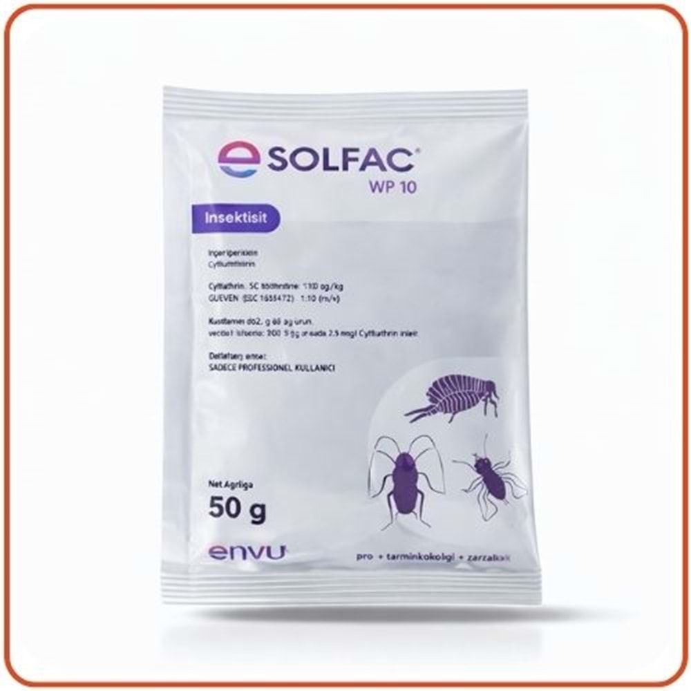 Bayer-Envu Solfac WP 10 Toz Haşere Öldürücü | 50 Gram