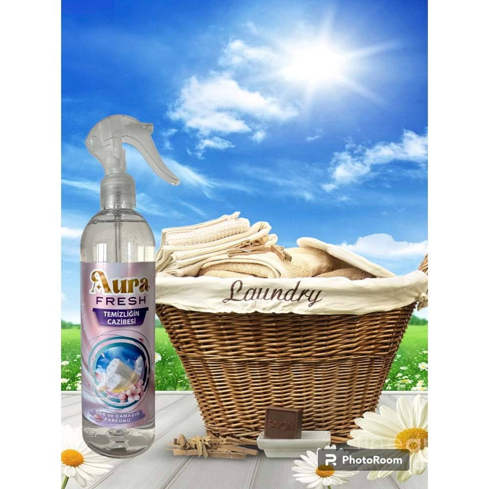 Aura Fresh Bermet Kimya Temizliğin Cazibesi Oda ve Çamaşır Spreyi | 400 Ml