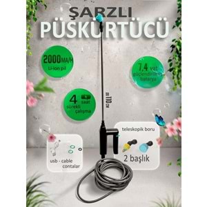Lıtolan Elektrikli Püskürtücü Şarjlı Otomatik Sırt İlaçlama Pompası |5 Litre