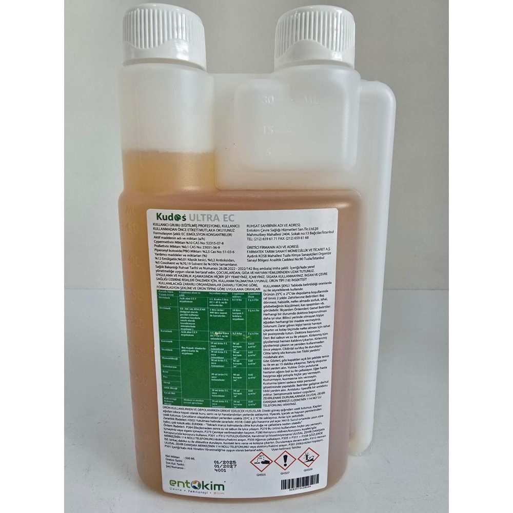 Kudos Ultra EC Haşere İlacı | 500 ml