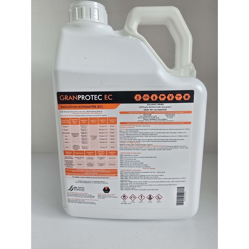 Gran Protec EC Kokulu Haşere Öldürücü | 5 Litre