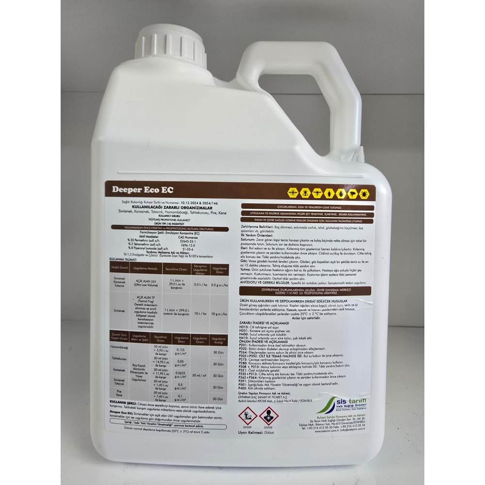 Deeper Eco EC Kokulu Haşere Öldürücü | 5 Litre