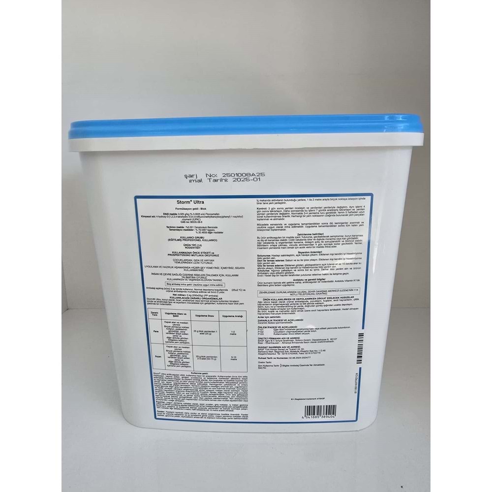 Storm Ultra Mum Blok Fare Zehiri |5 KG