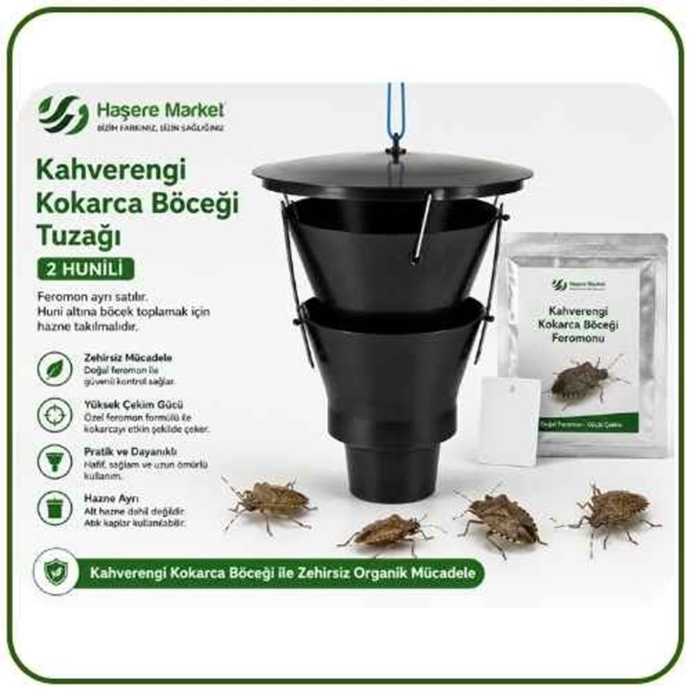 Kahverengi Kokarca Böceği Tuzağı | 2 Hunili | Feromon Ayrı Satılır