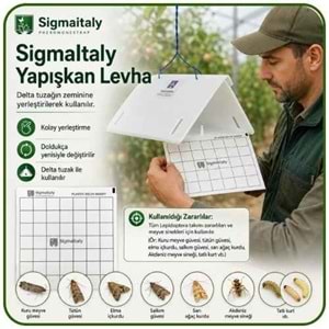 Sigmaitaly Delta Tuzaklar İçin Yapışkan Tabla | Feromon ve Delta Tuzak Ayrı Satılır